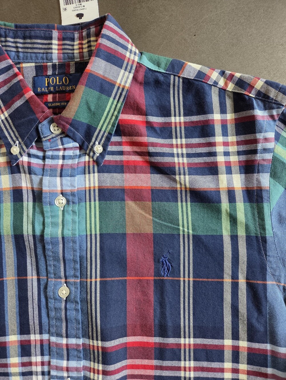 Polo Ralph Lauren Men's Classic Fit Plaid Oxford Shirt Size Medium NWT Preppy - Picture 8 of 12